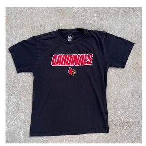 Louisville Cardinals Pro Edge Black T Shirt College‎ NCAA Embroidered Mens L